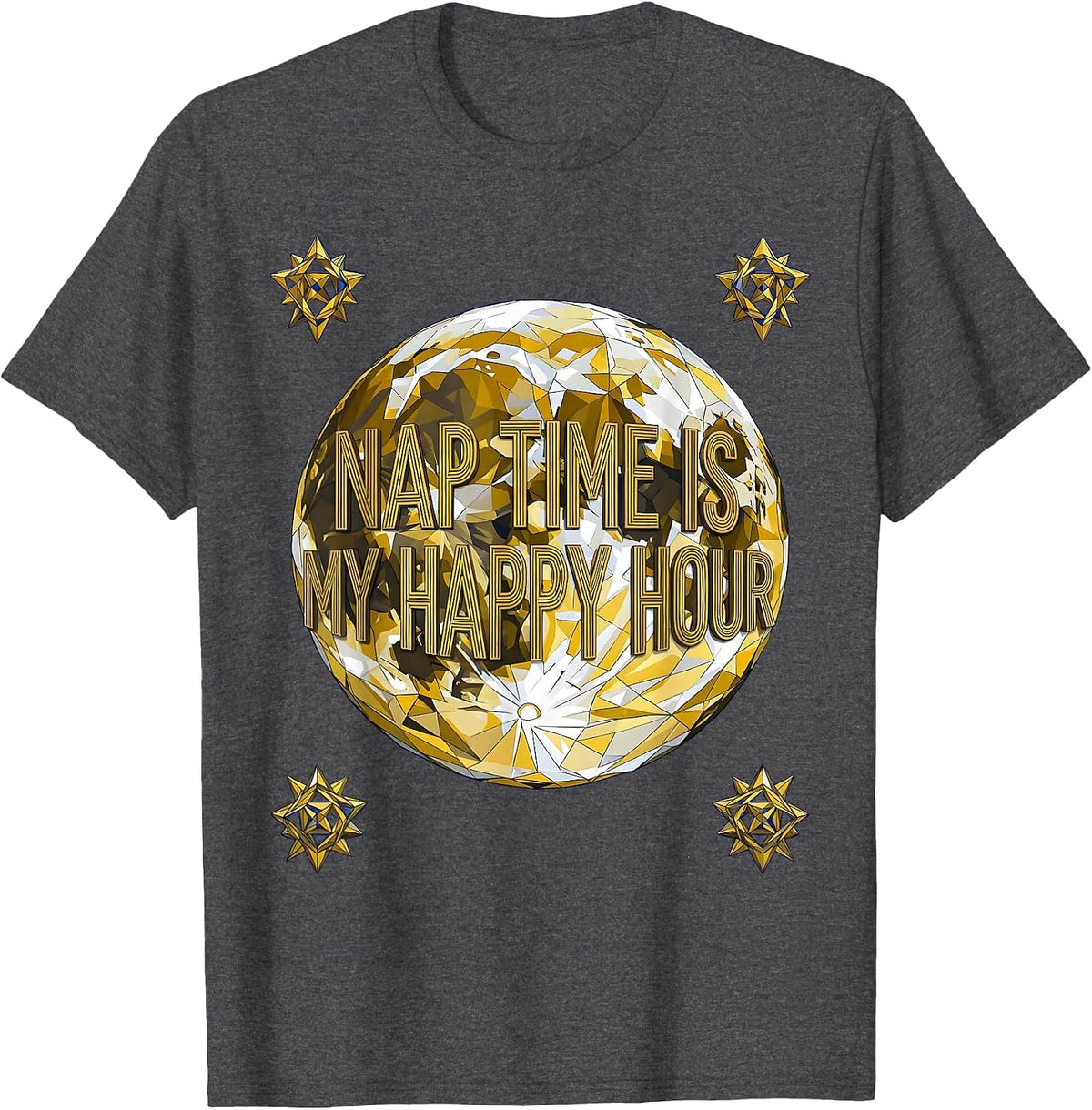 Men's Nap Time Is My Happy Hour Preschool Teacher T-Shirt - Dark Heather Grey