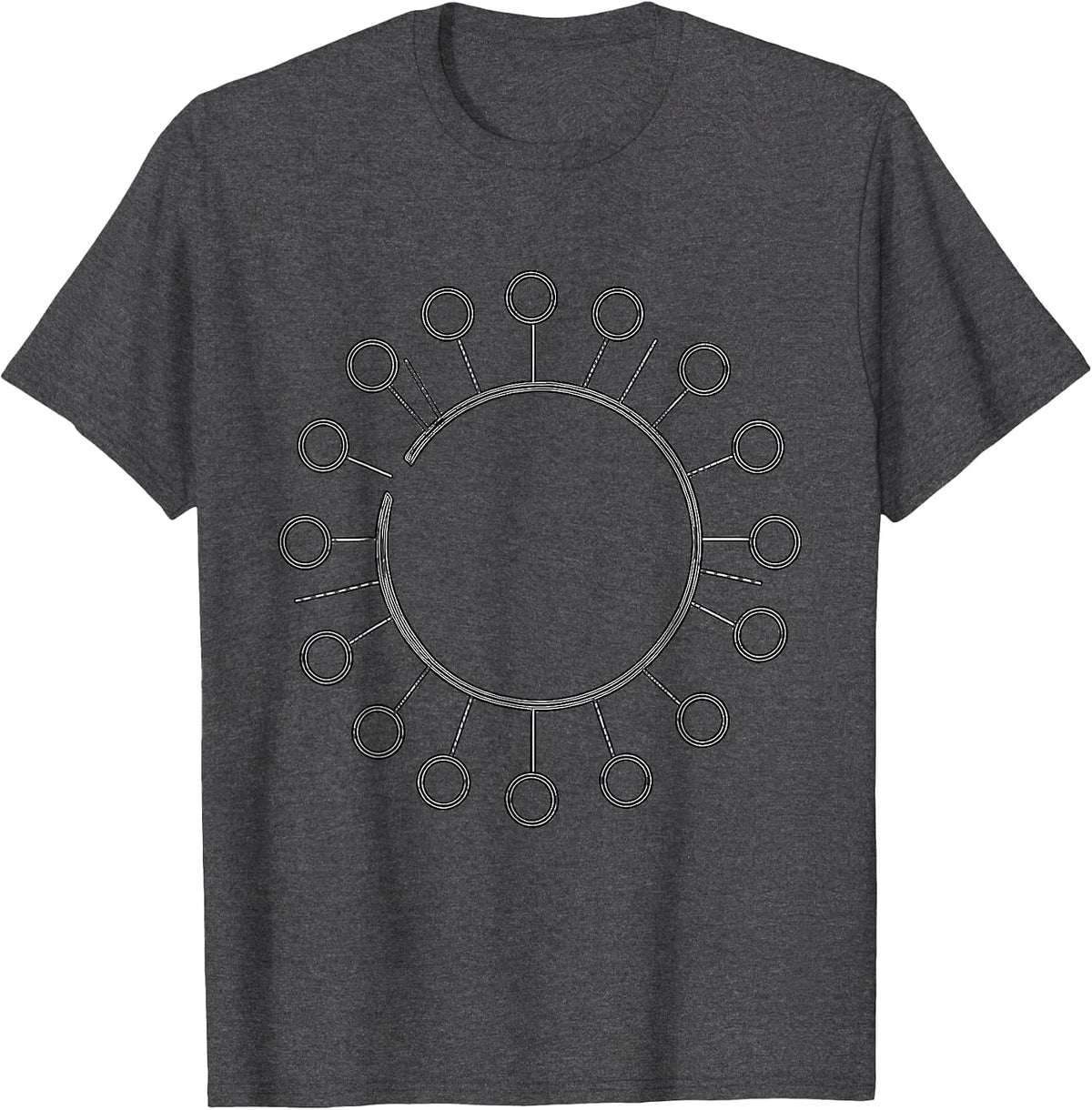 Circle Connection Funny Mental Health Counselor Humor T-Shirt - Dark Heather Grey