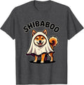 Men's ShibaBoo Funny Shiba Inu Ghost Halloween Dog Lover Costume T-Shirt - Dark Heather Grey
