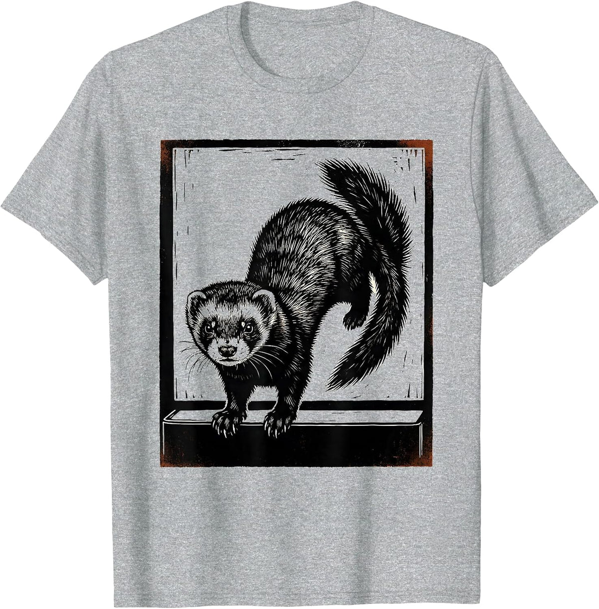 Men's Ferret Under Fridge Funny Ferret Lover Gift T-Shirt - Heather Grey