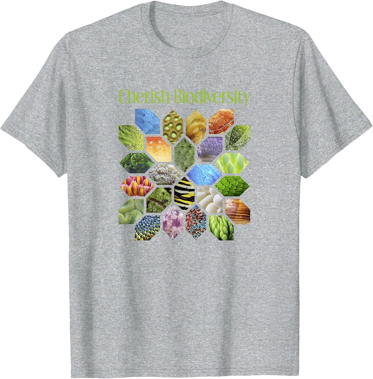 Cherish Biodiversity Science T-Shirt T-Shirt - Heather Grey