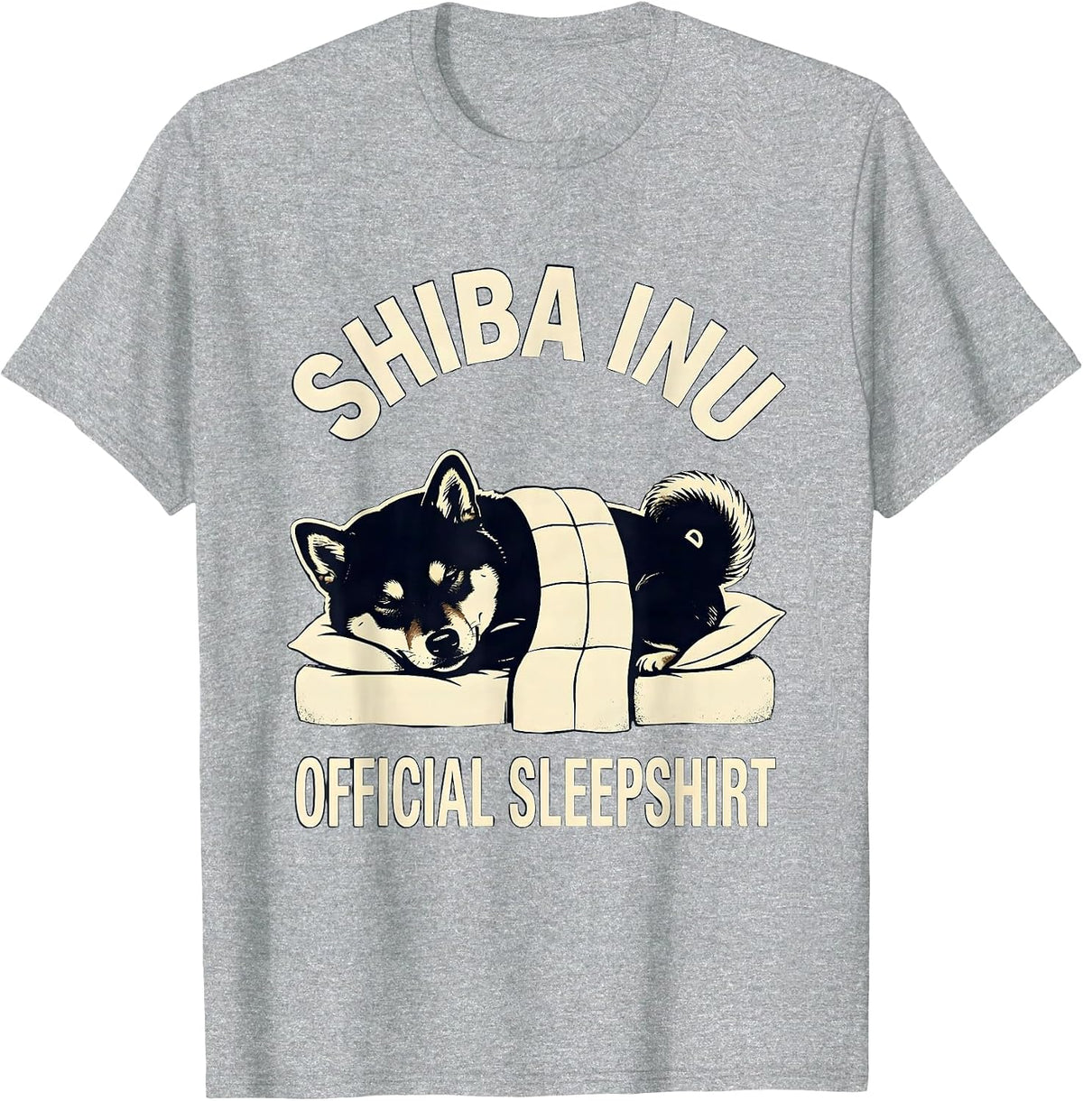 Men's Shiba Inu Official Sleepshirt Cozy Dog Lover Gift T-Shirt - Heather Grey