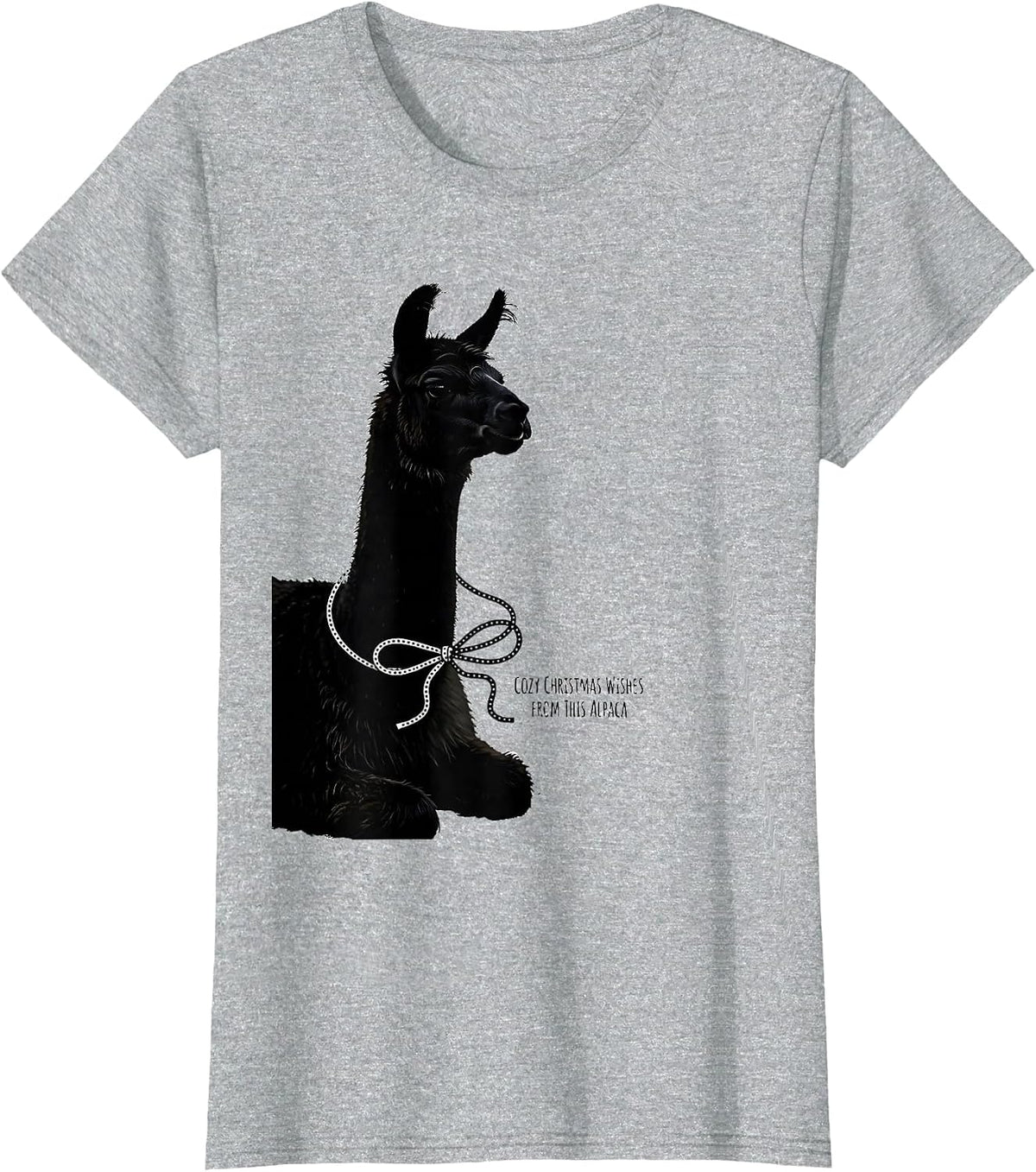 Cozy Christmas Wishes From This Alpaca Funny Alpaca Lover T-Shirt - Heather Grey