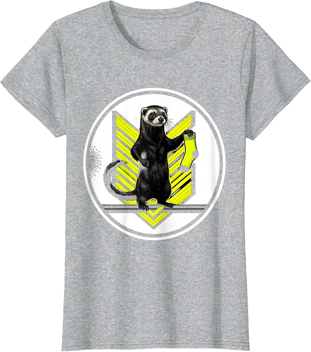 Women's Ferret Sealed Badge Funny Ferret Lover Gift T-Shirt - Heather Grey
