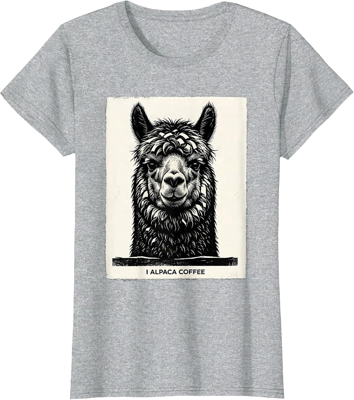 I Alpaca Coffee Funny Alpaca Lover Casual Gift T-Shirt - Heather Grey