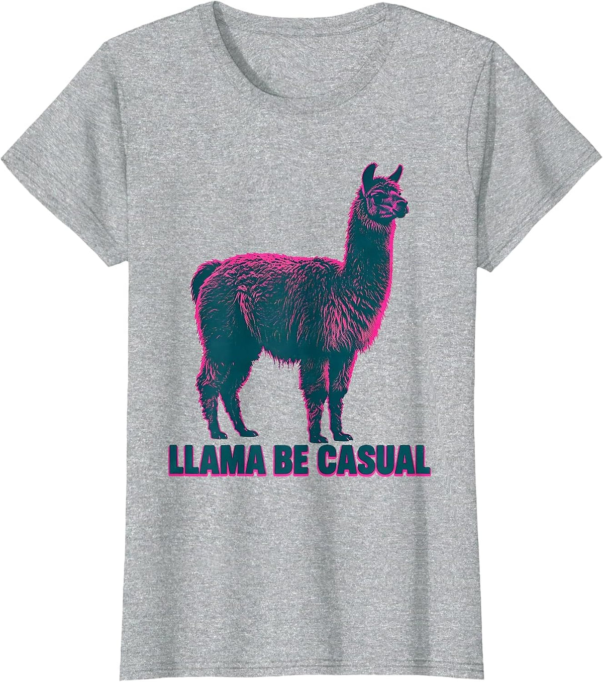 Llama Be Casual Funny Alpaca Novelty Humor Animal Lover Gift T-Shirt - Heather Grey