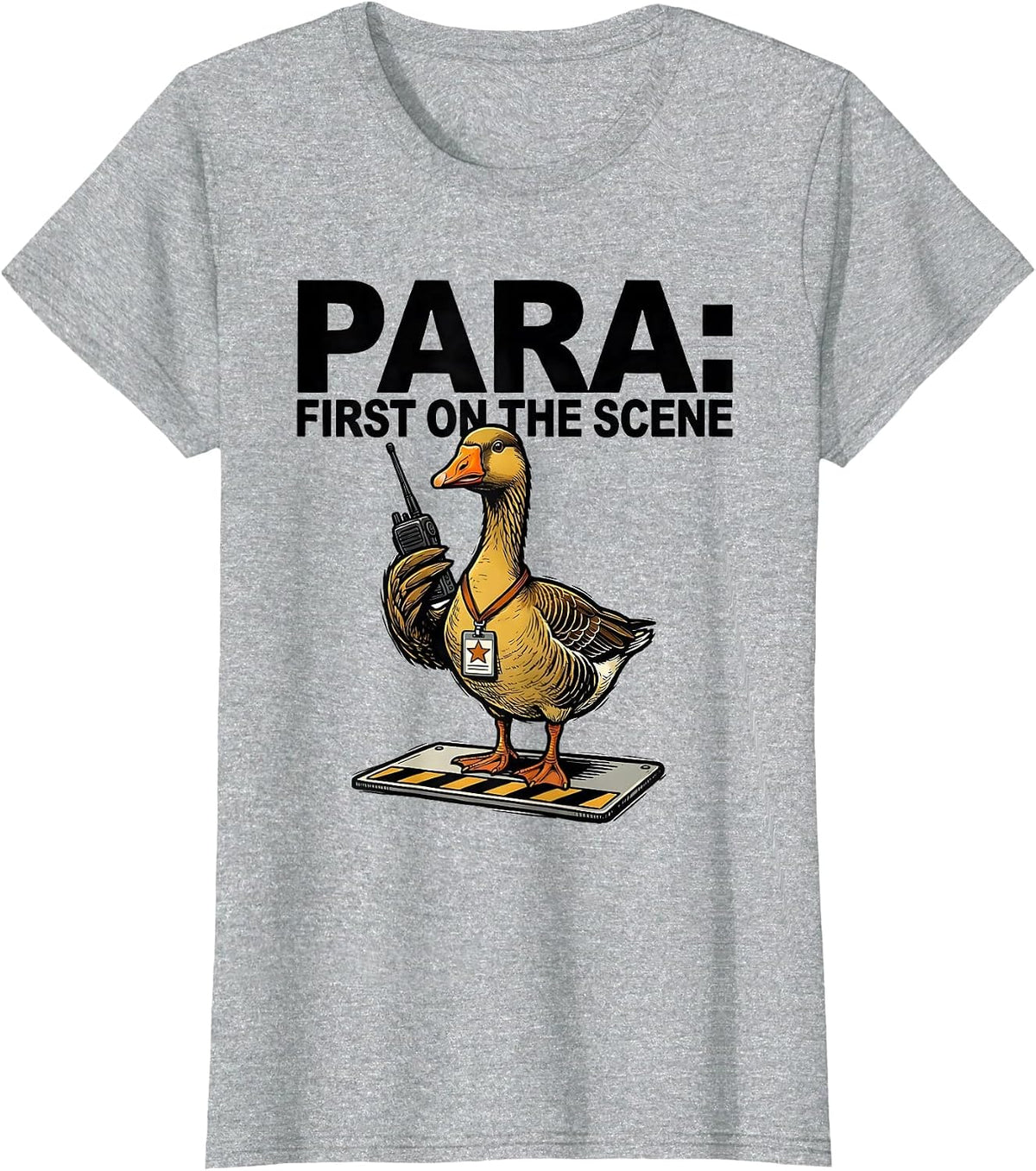 Para First On The Scene Funny Paraprofessional SPED Teacher T-Shirt - Heather Grey