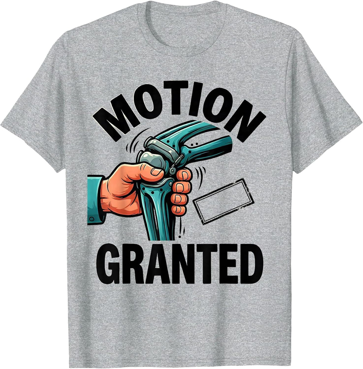 Men's Motion Granted Cartoon Massage Therapist Physical Therapy T-Shirt - Heather Grey