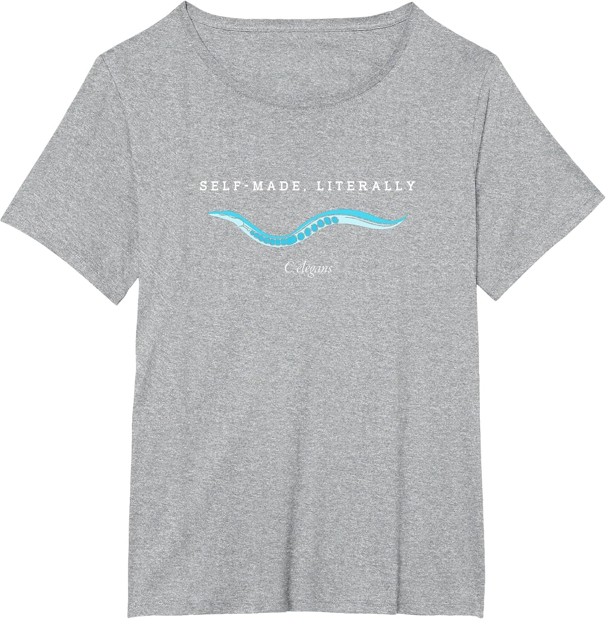 Self Made Literally Biologist C Elegans T-Shirt - Heather Grey