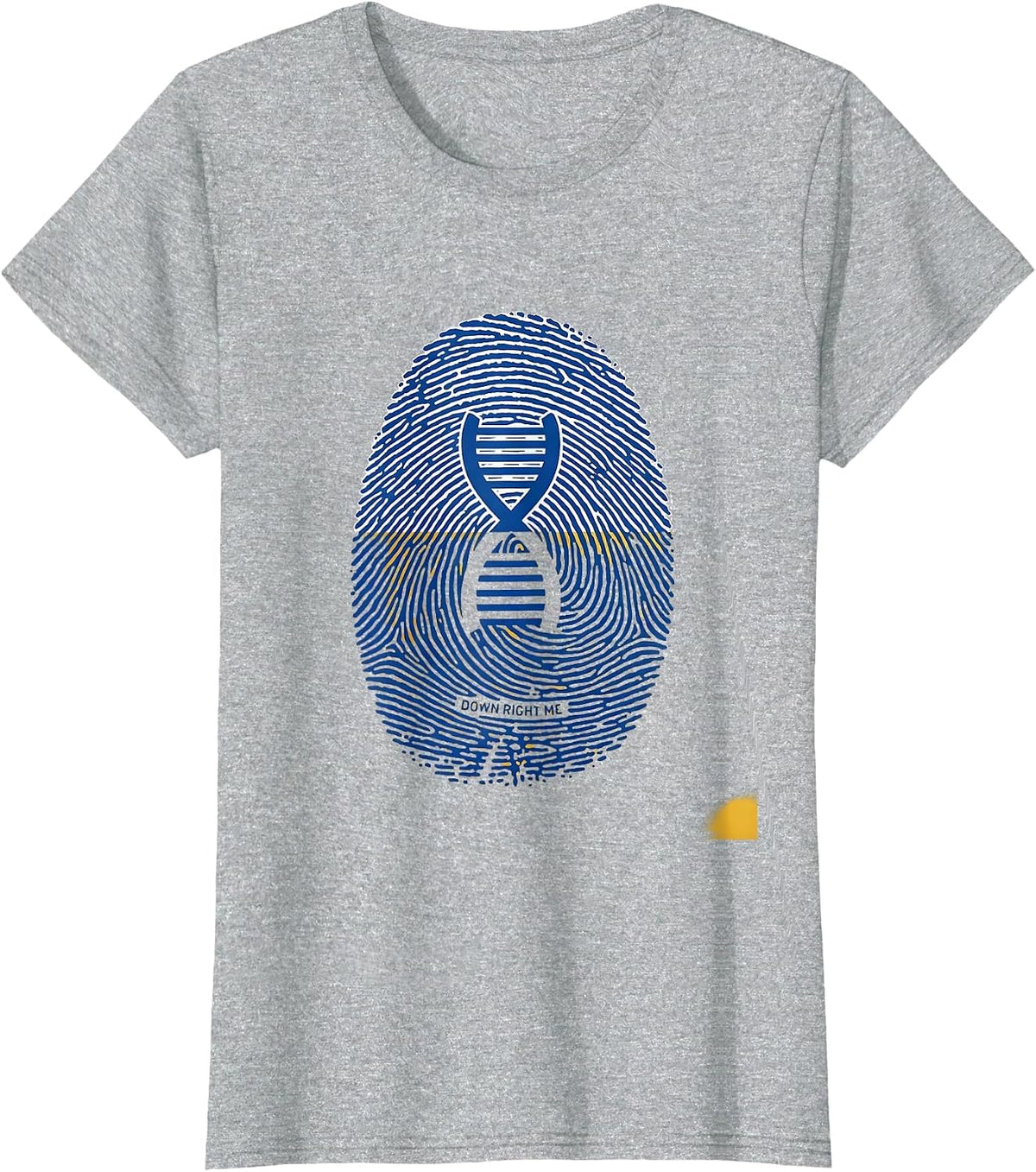 Women's Down Right Me Geometric Down Syndrome Awareness Family T-Shirt - Heather Grey