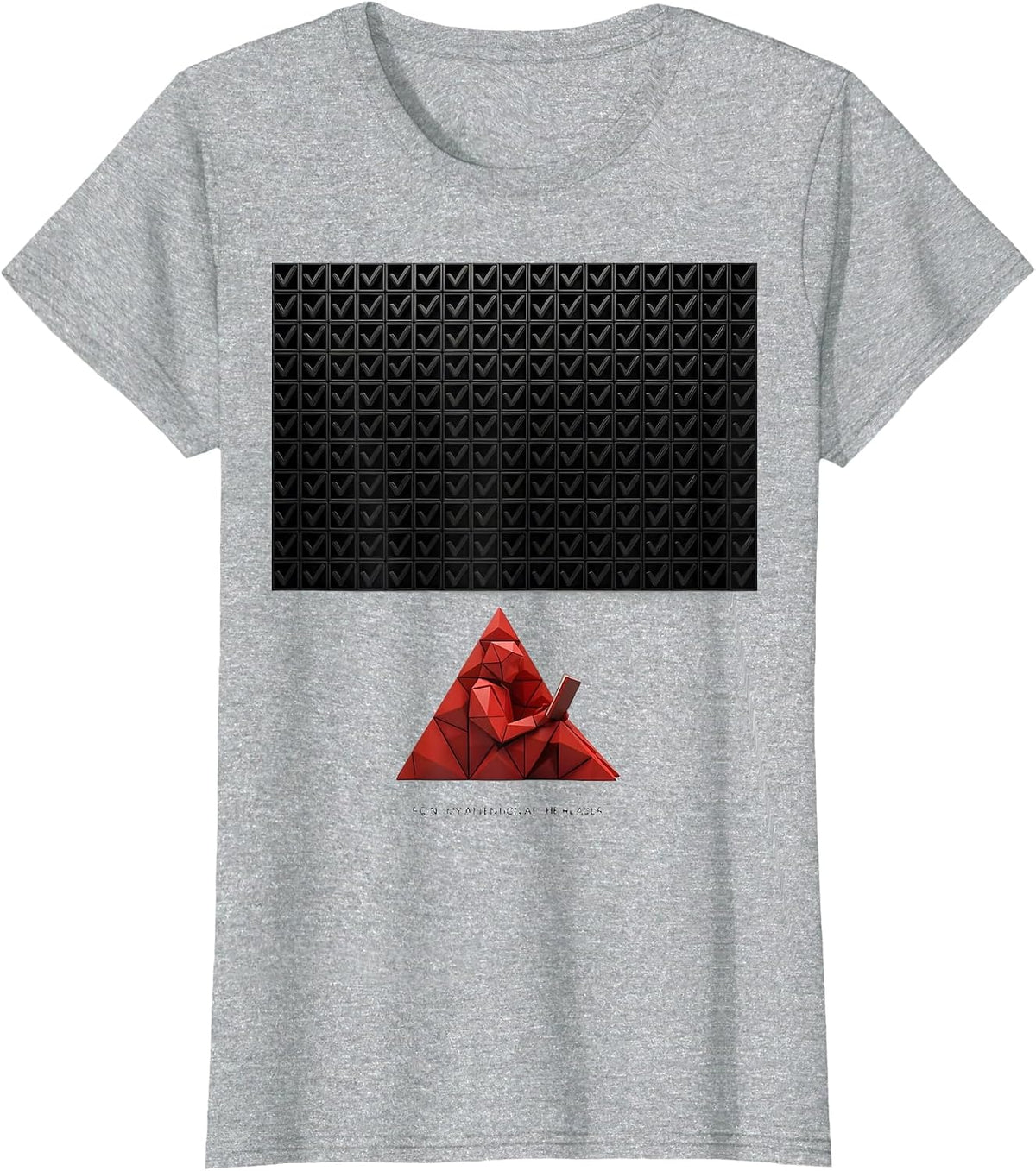 I Point My Attention At The Reader Geometric Dyslexia T-Shirt - Heather Grey