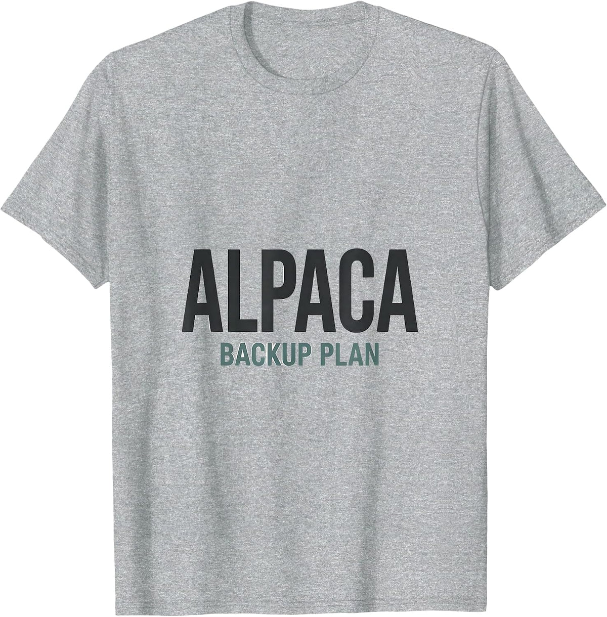 Men's Alpaca Backup Plan Funny Alpaca Lover Yoga Humor T-Shirt - Heather Grey