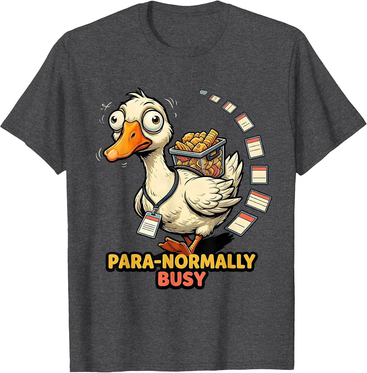 Para-Normally Busy Funny Paraprofessional SPED Teacher Gift T-Shirt - Dark Heather Grey