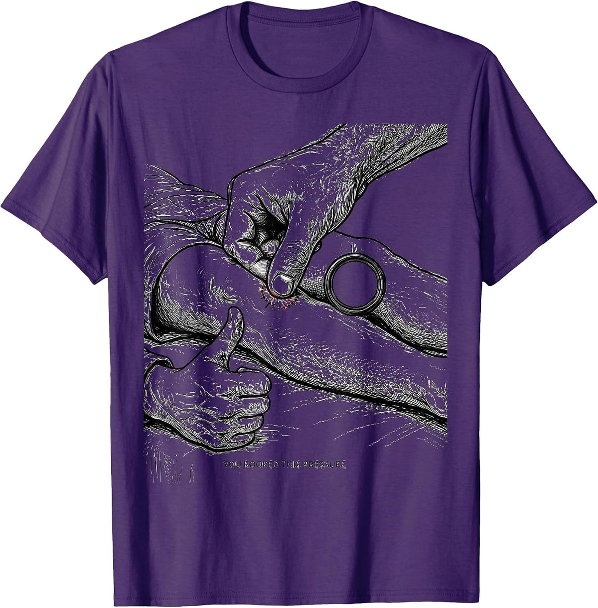 You Booked This Pressure Funny Massage Therapist LMT Gift T-Shirt - Purple