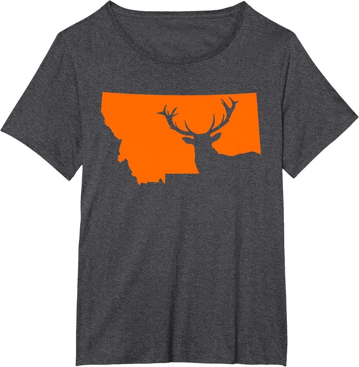 Montana Elk Hunting Cool Montana Hunters Hunting T-Shirt - Dark Heather Grey