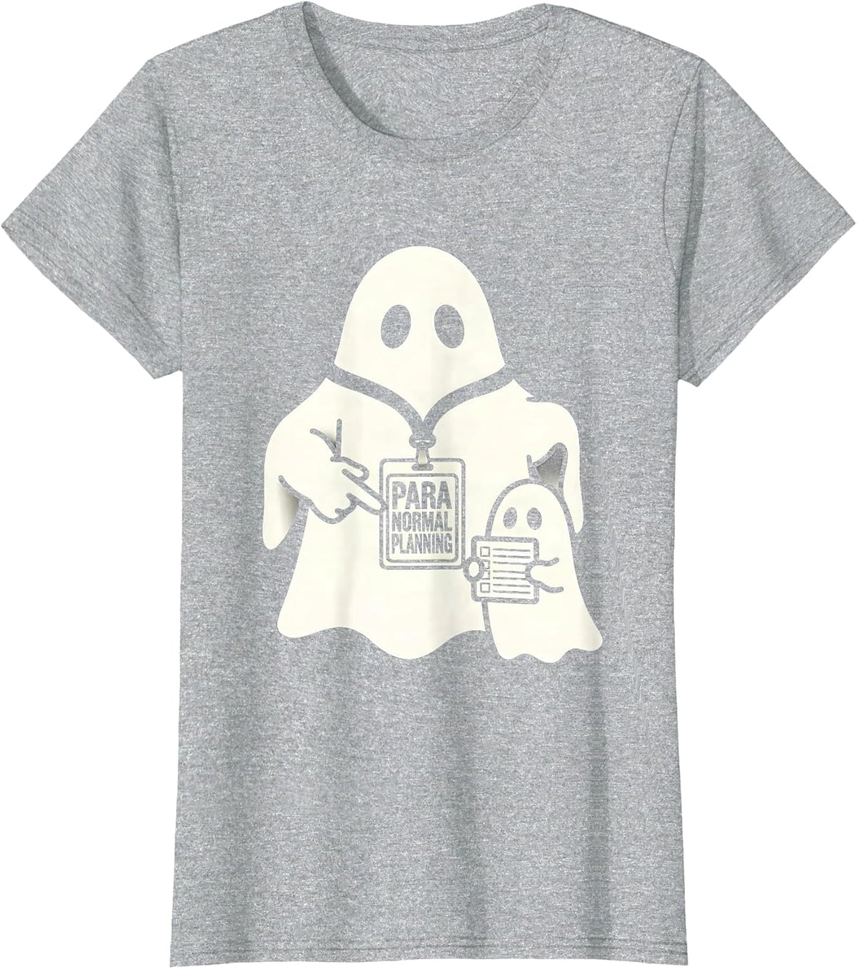 Women's Para Normal Planning Ghost SpEd Teacher Halloween T-Shirt - Heather Grey