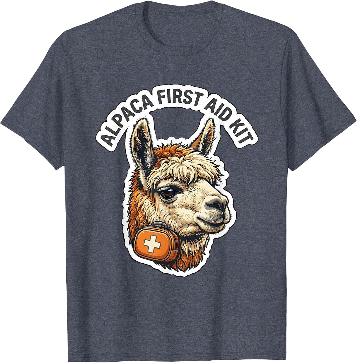 Alpaca First Aid Kit Funny Alpaca Lover Novelty Animal Humor T-Shirt - Heather Blue