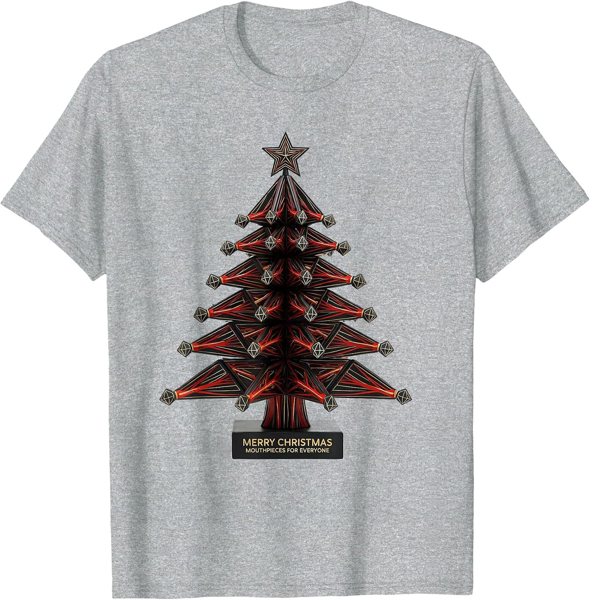 Men's Merry Christmas Mouthpieces For Everyone Respiratory T-Shirt - Heather Grey