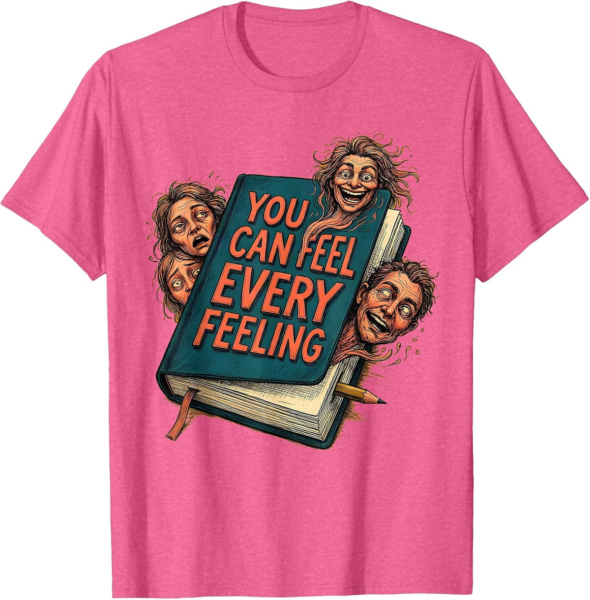 You Can Feel Every Feeling Funny Mental Health Counselor T-Shirt - Pink Heather
