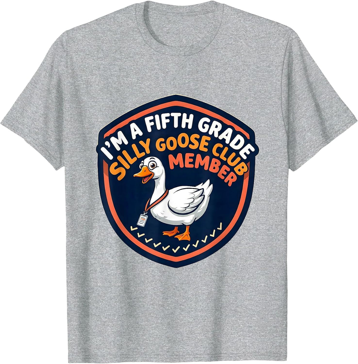 Men's I'm A Fifth Grade Silly Goose Club Member Teacher T-Shirt - Heather Grey