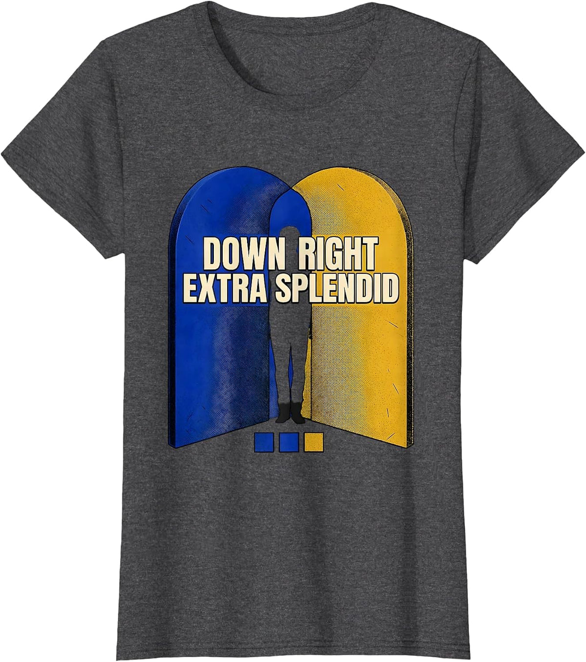Women's Down Right Extra Splendid Heartfelt Down Syndrome Awareness T-Shirt - Dark Heather Grey