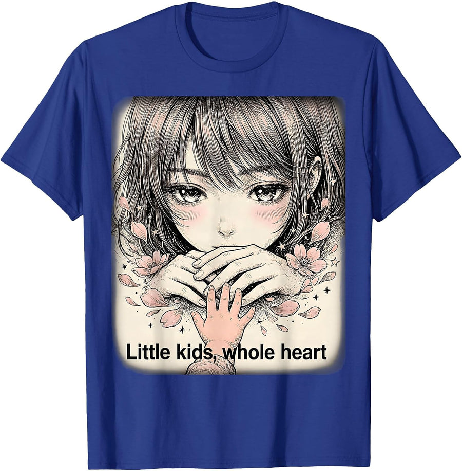 Little Kids Whole Heart Preschool Teacher Design T-Shirt - Royal Blue