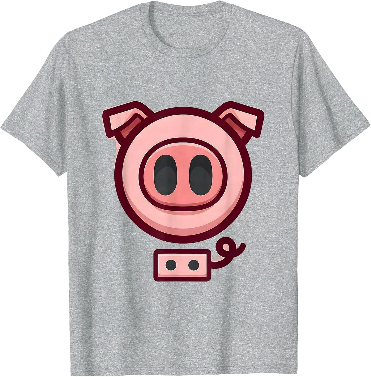 Men's Pig Snout Costume Funny Pig Lover Halloween Humor T-Shirt - Heather Grey