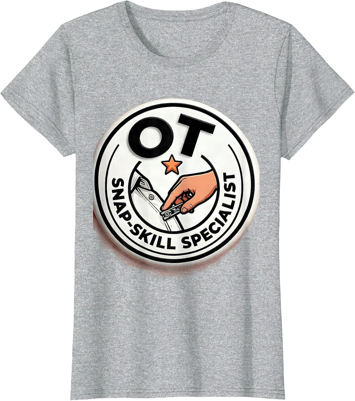 OT Snap-Skill Specialist Occupational Therapy OT Month Back T-Shirt - Heather Grey