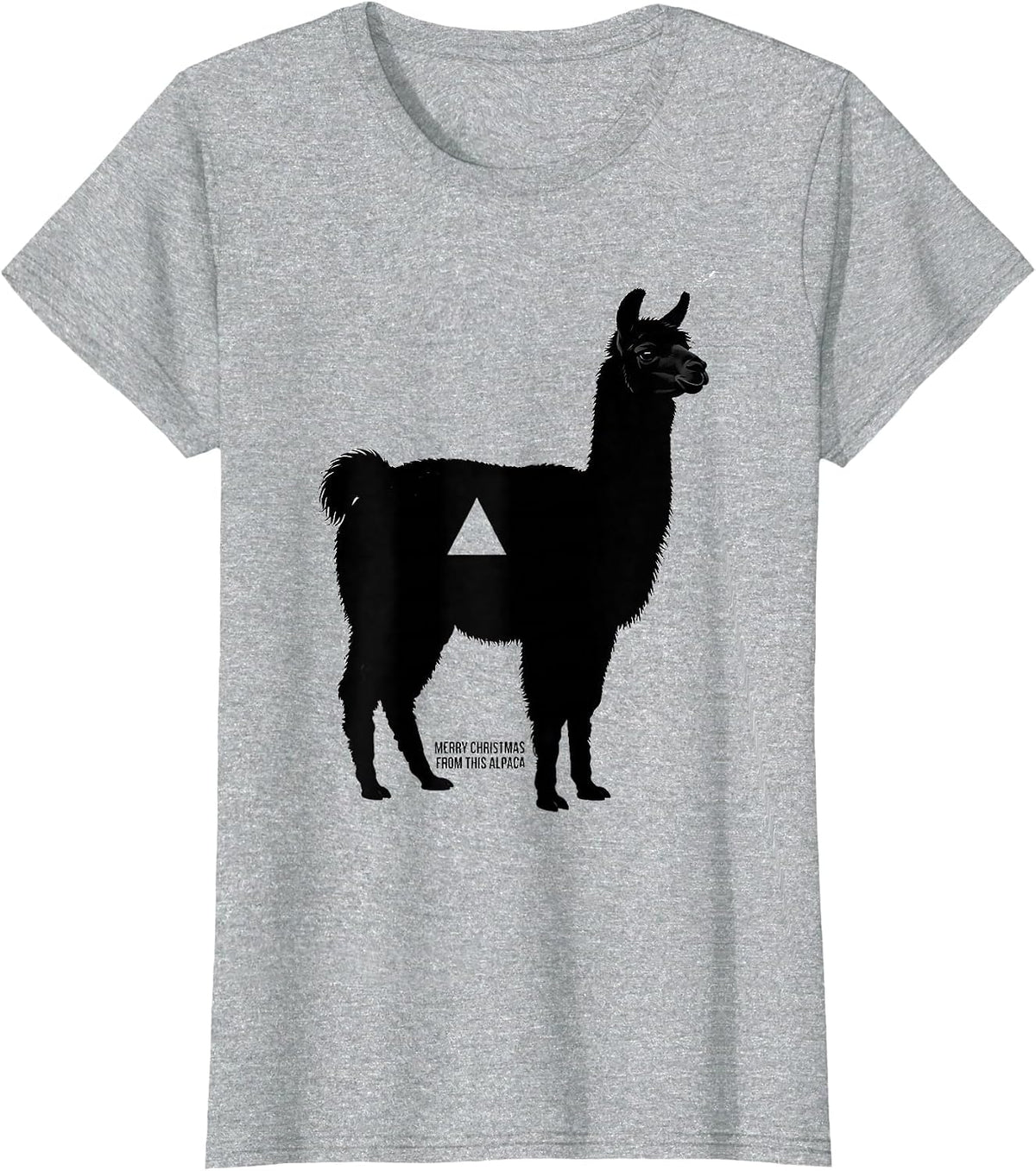 Merry Christmas From This Alpaca Funny Llama Lover Christmas T-Shirt - Heather Grey