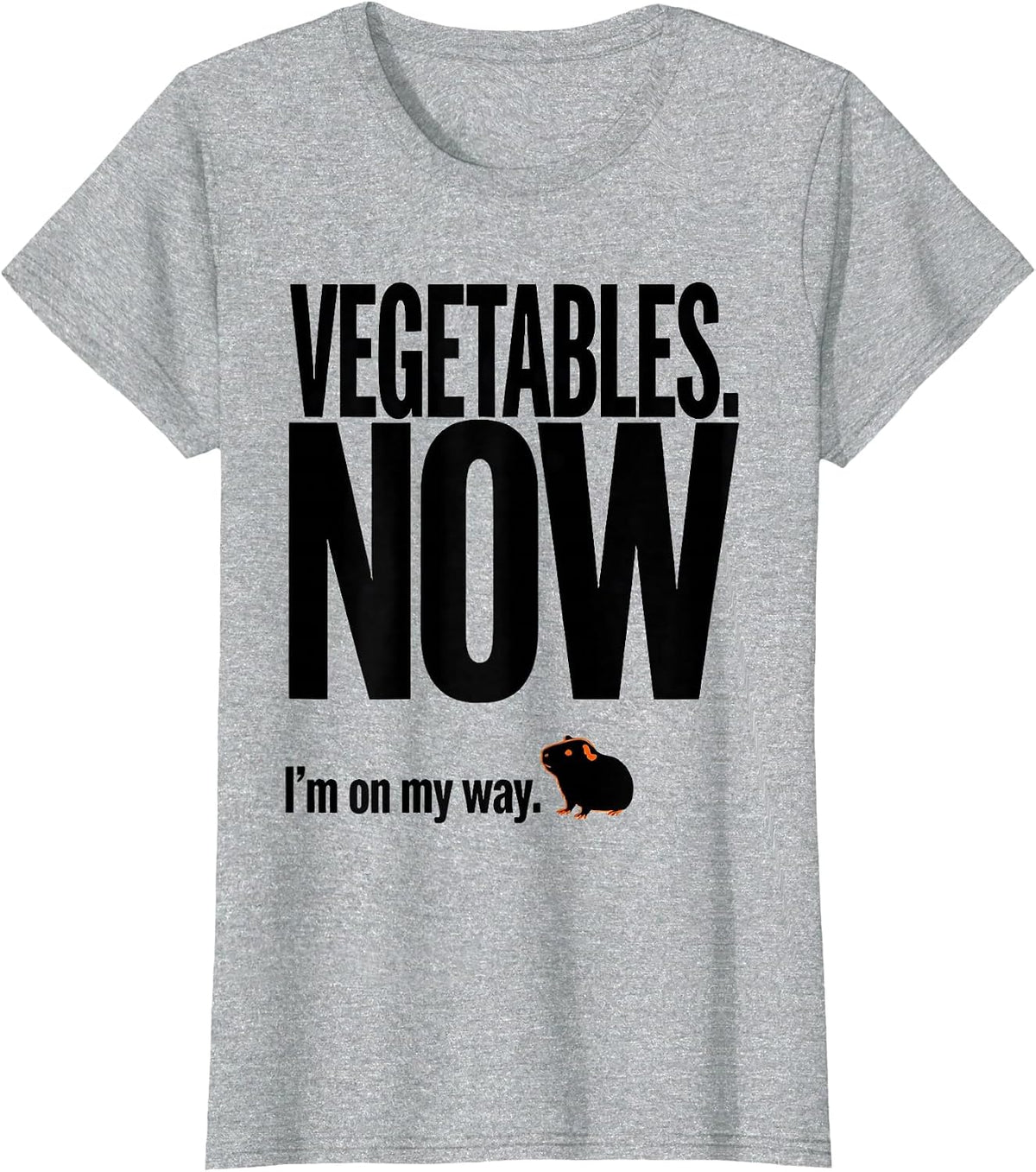 VEGETABLES NOW I'm on my way Funny Guinea Pig Lover Gift T-Shirt - Heather Grey