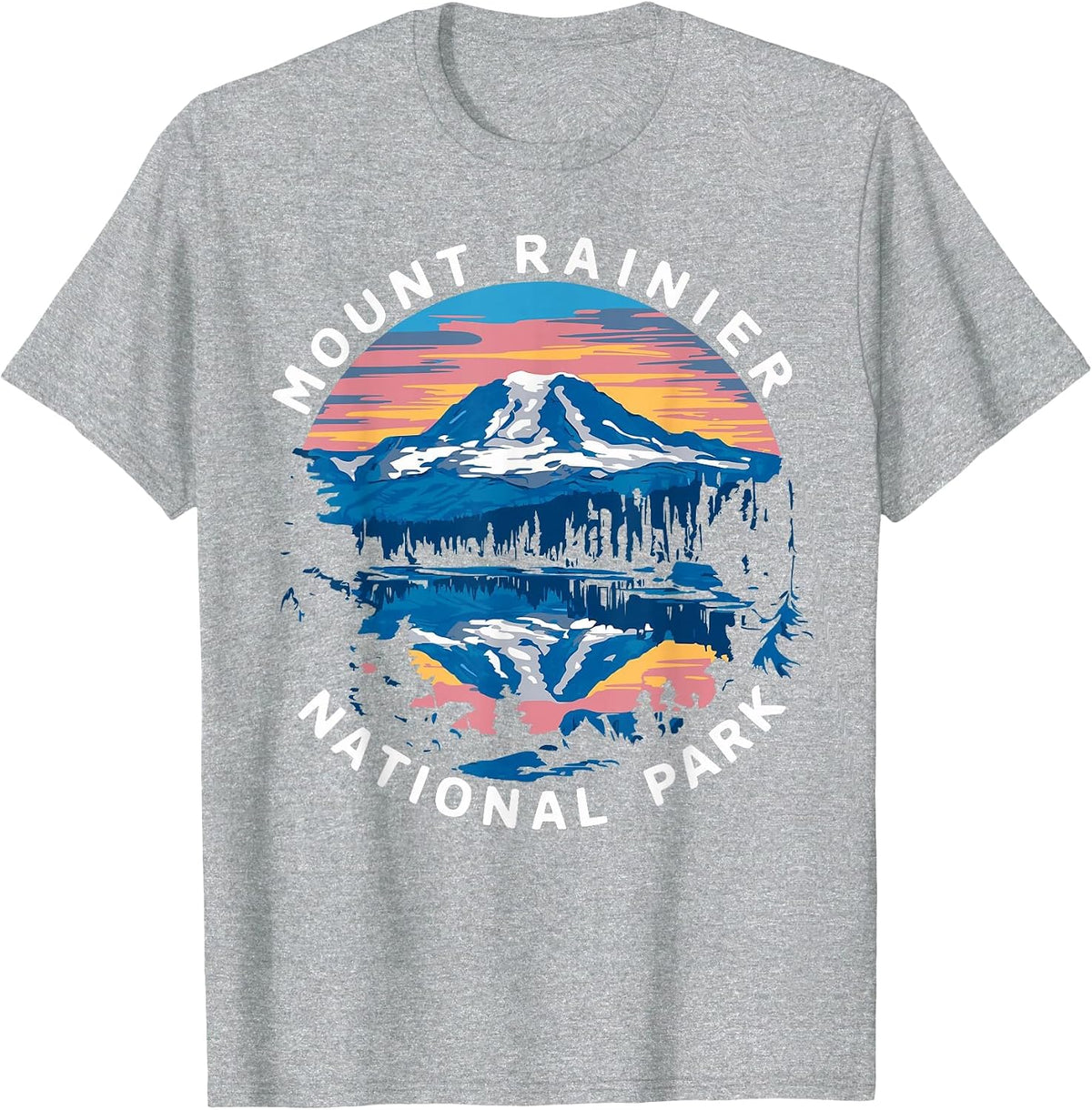Mount Rainier Hiking Road Trip Seattle T-Shirt - Heather Grey