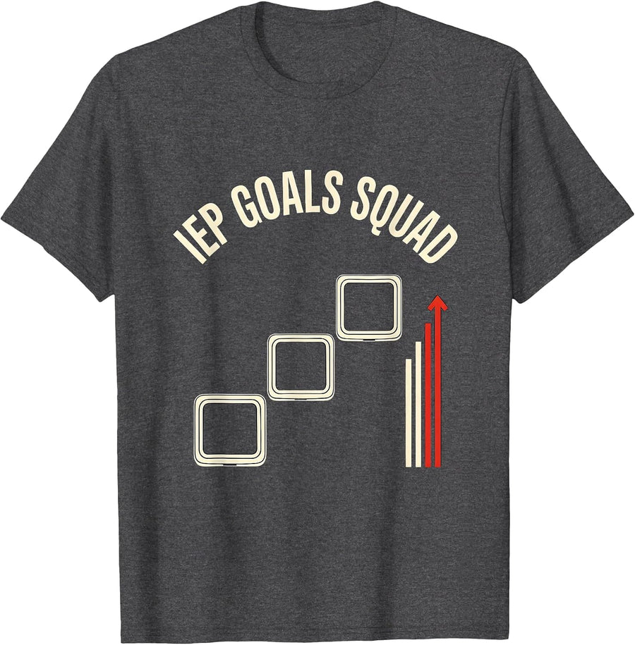 Men's IEP Goals Squad Special Education Teacher SPED Team Pride T-Shirt - Dark Heather Grey