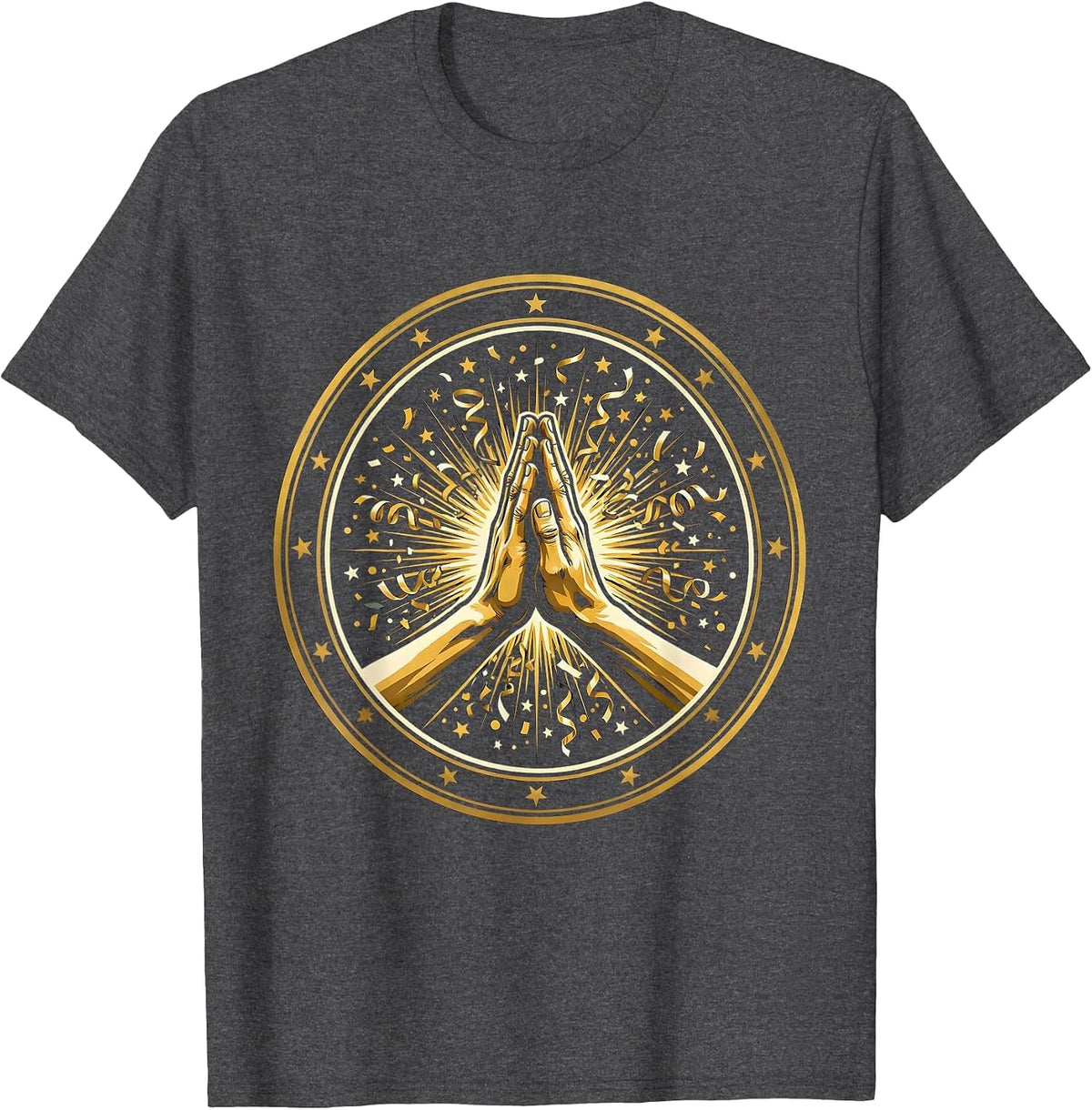 Sped Teacher High Five Celebration Graphic T-Shirt - Dark Heather Grey
