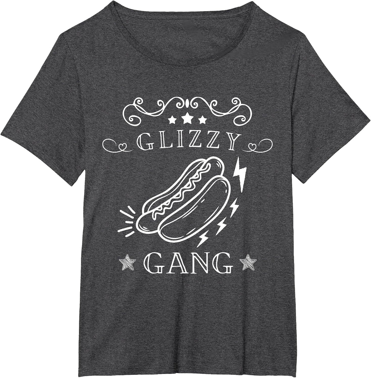 Funny Hot Dog Glizzy Gang - Gladiator Gobbler T-Shirt - Dark Heather Grey