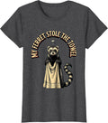 Women's My Ferret Stole The Towel Funny Ferret Lover Gift Ferret T-Shirt - Dark Heather Grey