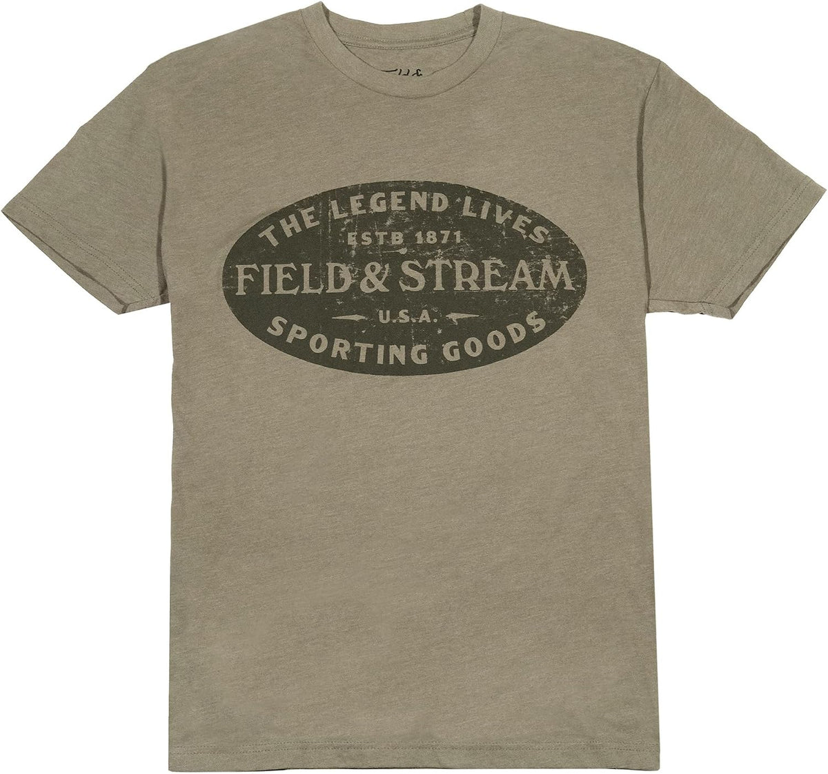 Field & Stream Unisex Short Sleeve Graphic Tee, Light Olive, Large - As Pictured
