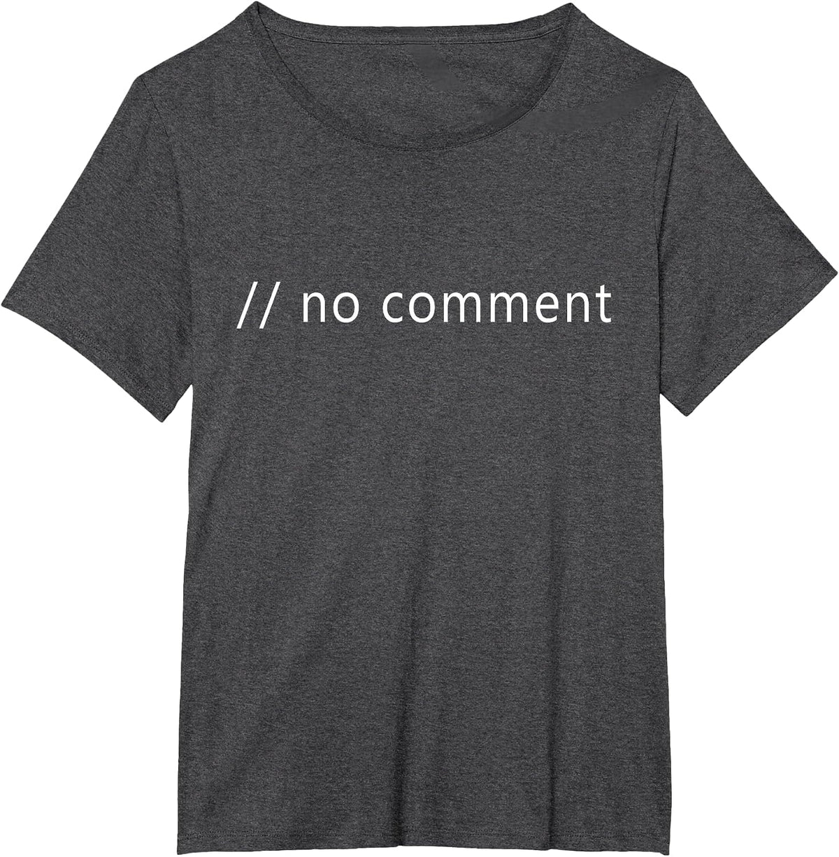 Funny Programmer Comment Code T-Shirt Tee for Coders and Software Developers - Dark Heather Grey
