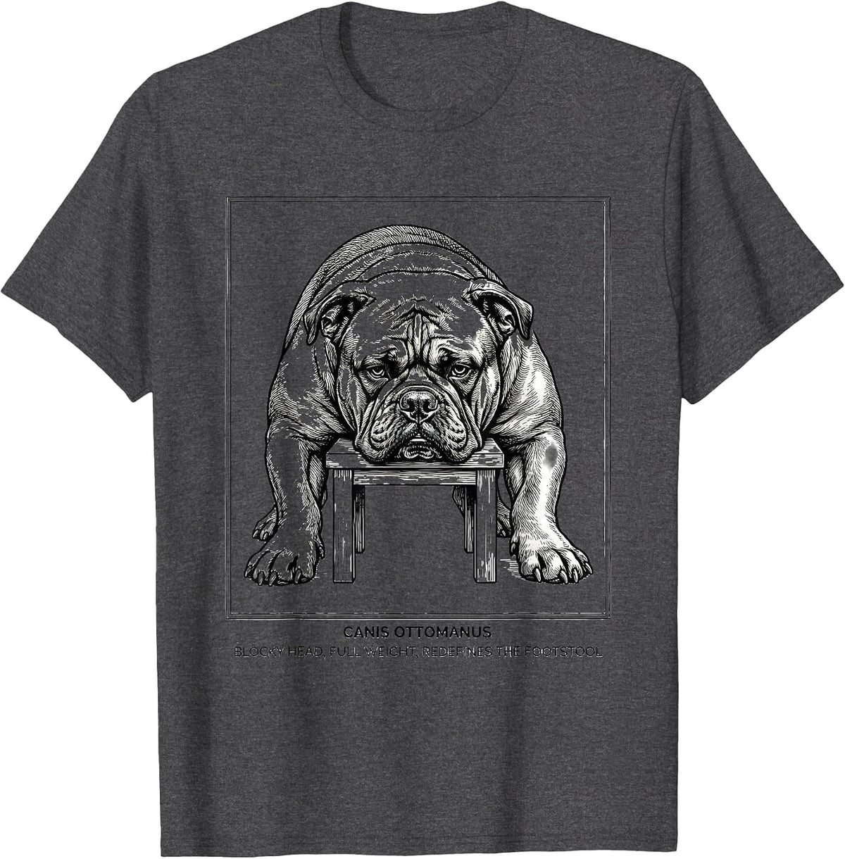 Men's Canis Ottomanus Funny Pitbull Dog Mom Humor T-Shirt - Dark Heather Grey