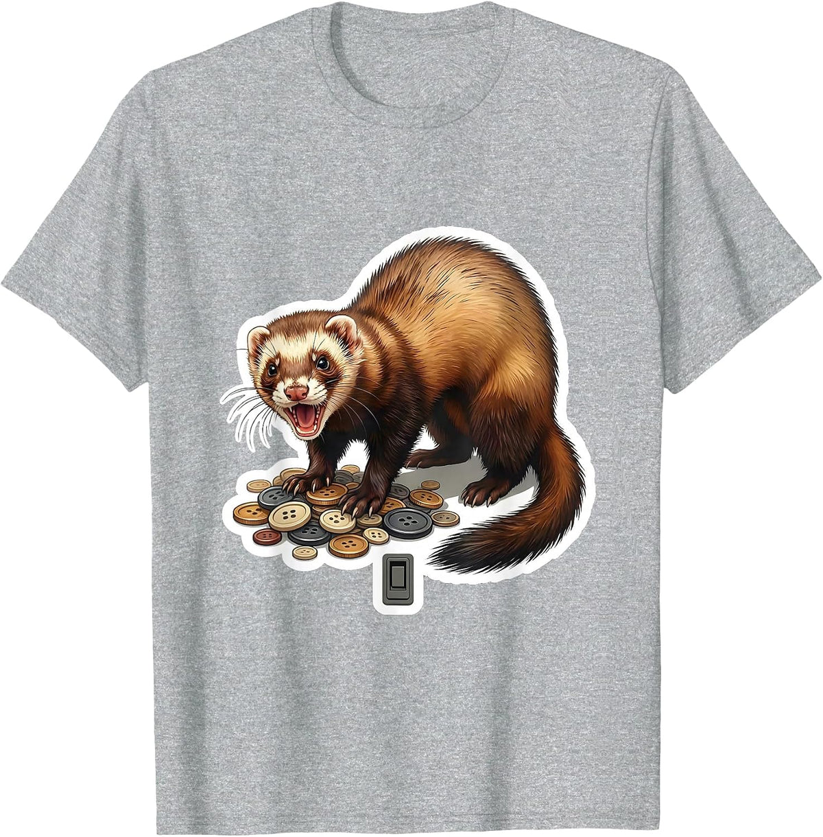 Men's Ferret Lover Gift Funny Ferret Owner Novelty T-Shirt - Heather Grey