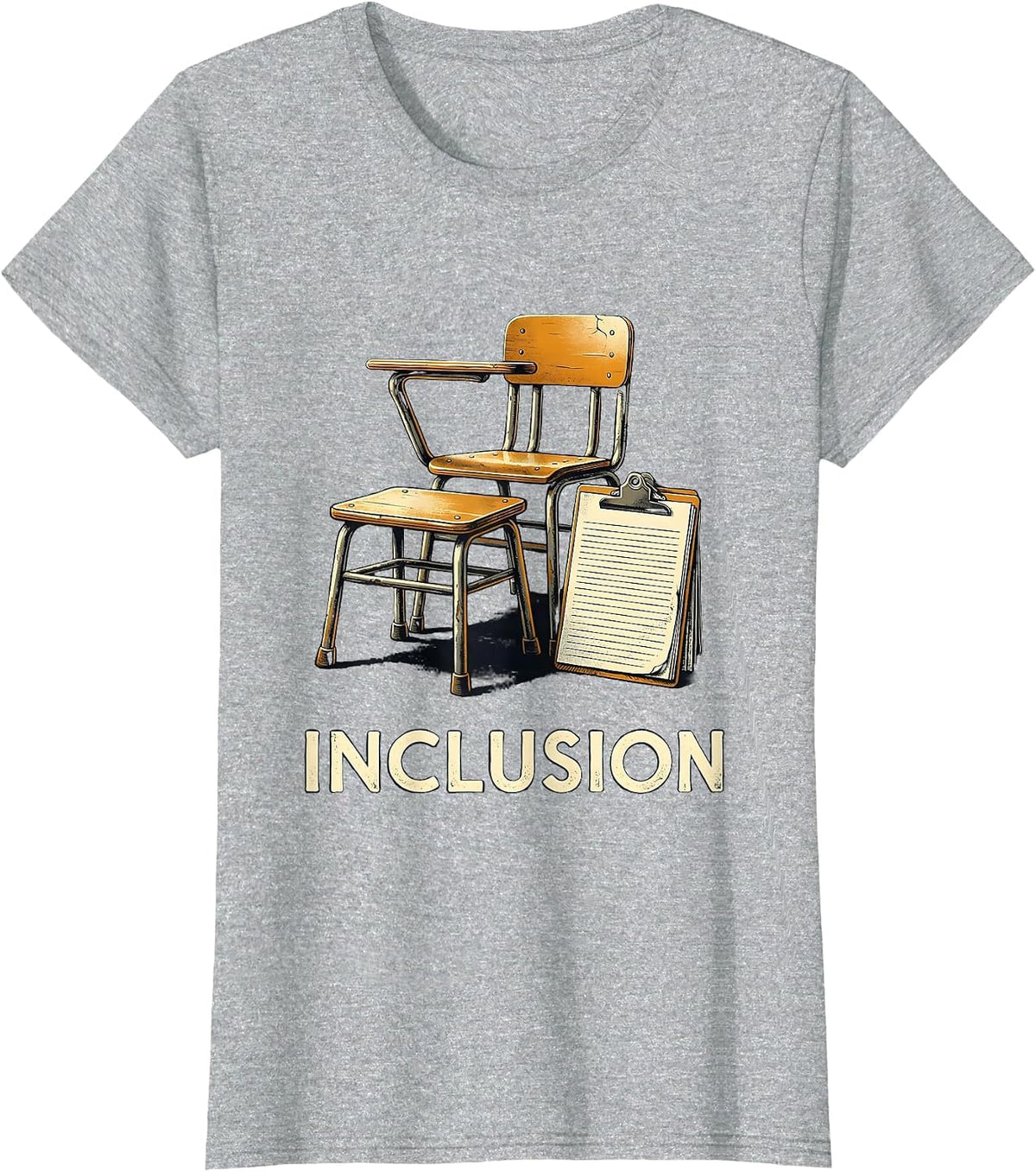 Special Education Teacher Inclusion Awareness Support T-Shirt - Heather Grey
