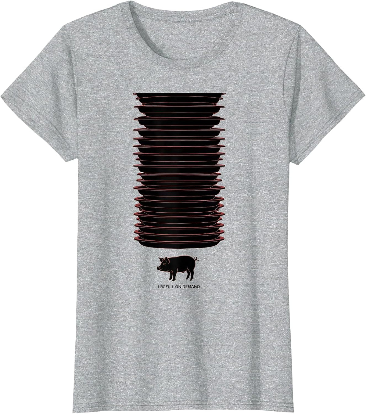 Women's I Refill On Demand Funny Guinea Pig Lover Humor T-Shirt - Heather Grey