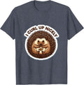 I Curl Up Nicely Funny Hedgehog Lover Gift for Kids T-Shirt - Heather Blue