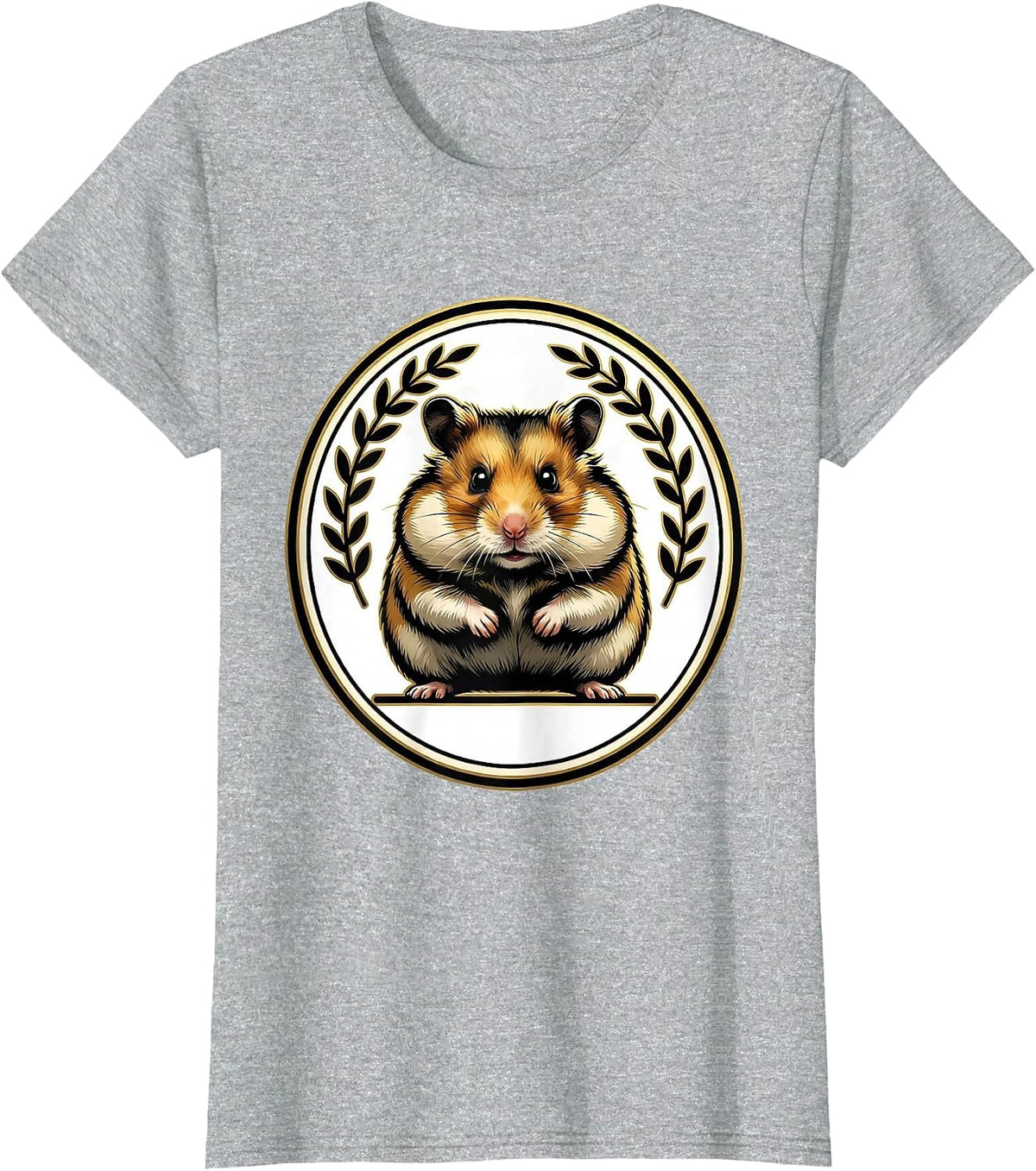 Women's Hamster Cheeks Sign Painter Showcard Funny Small Animal T-Shirt - Heather Grey