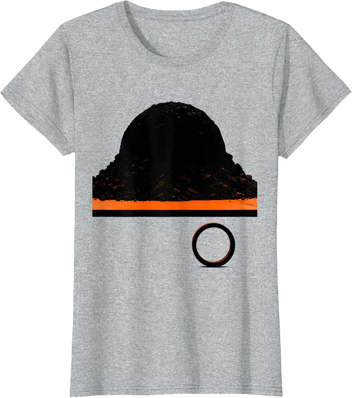 Brutalist Plate Pile Friendsgiving Group Humor T-Shirt - Heather Grey