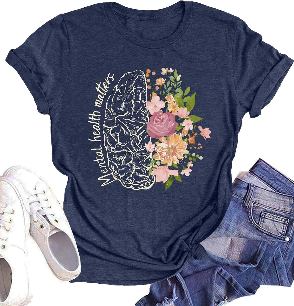 Celebrate Minds of All Kinds T-Shirts for Women SPED Teachers Graphic Shirt - Blue2