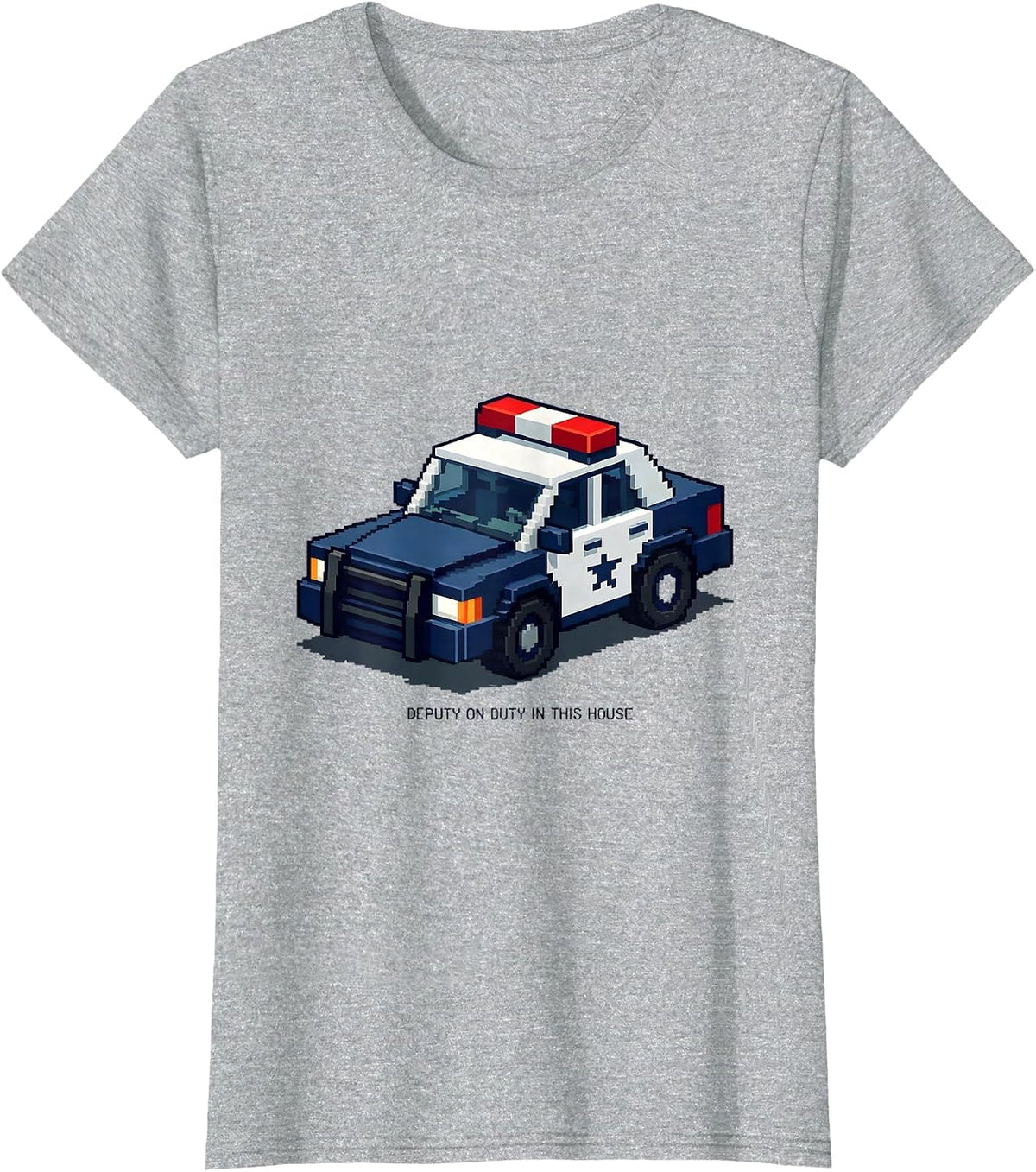 Women's Deputy On Duty In This House Funny Police Officer Gift T-Shirt - Heather Grey
