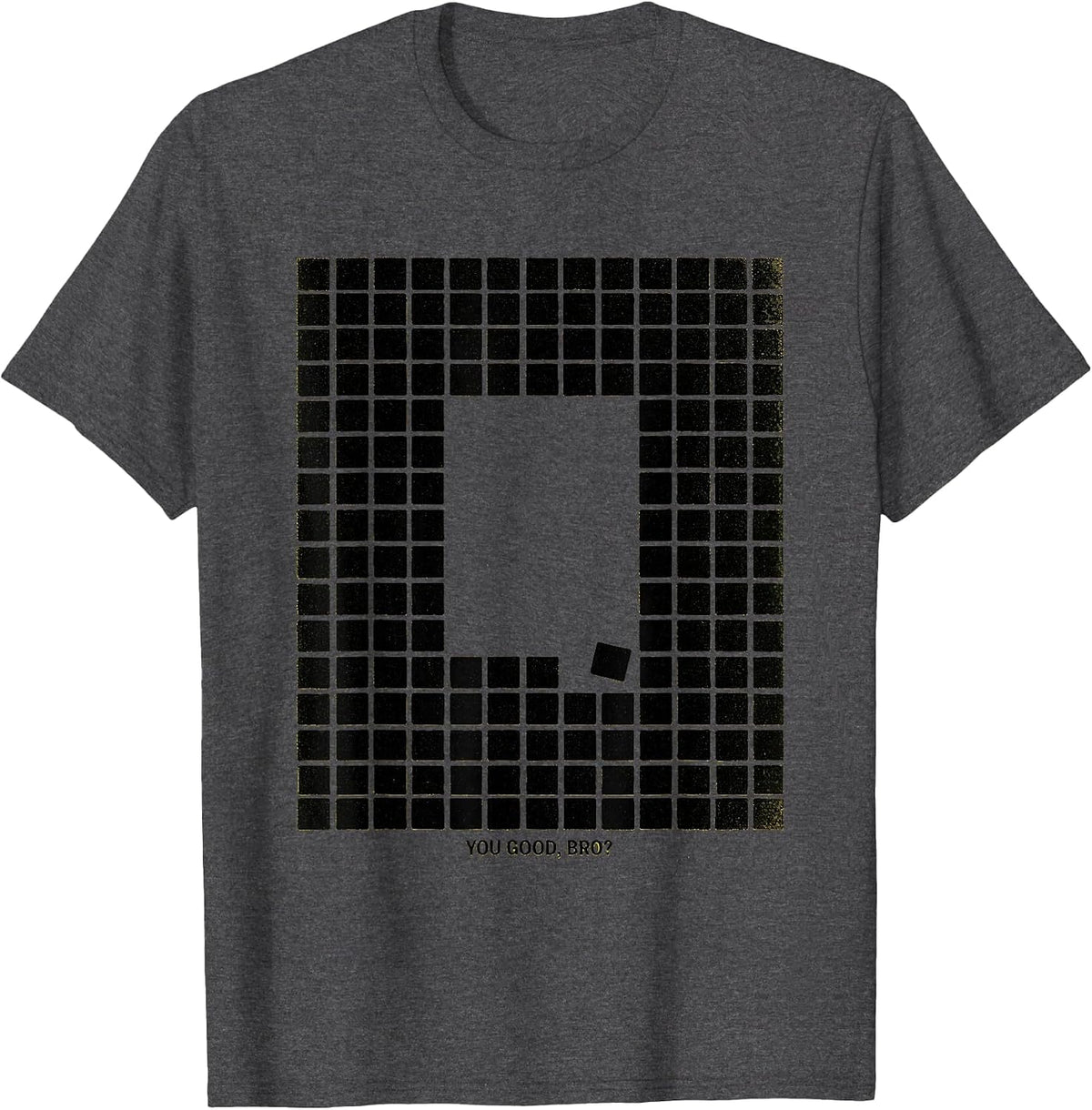 You Good, Bro? Geometric Mental Health Counselor Therapist T-Shirt - Dark Heather Grey