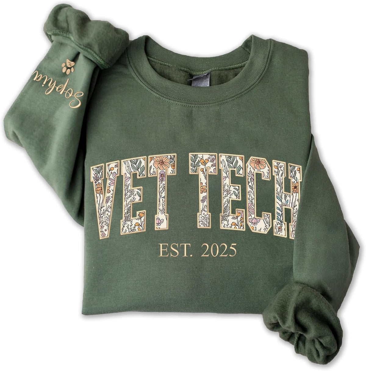 Personalized Embroidery Applique Nurse Sweatshirt for Women, Registered Nurse Sweater, Nurses Gifts, Christmas 2025 - Vet