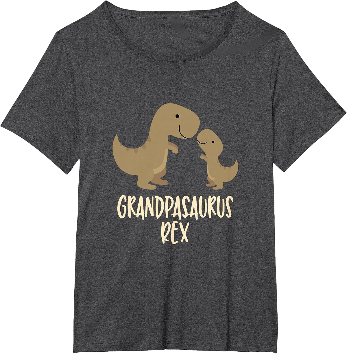 Grandpasaurus Rex T-Shirt Grandpa Saurus Dinosaur T-Shirt - Dark Heather Grey
