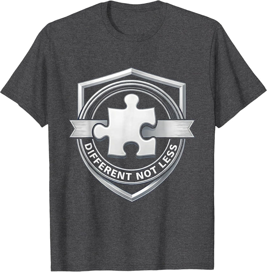 Men's Different Not Less Special Education Awareness T-Shirt - Dark Heather Grey